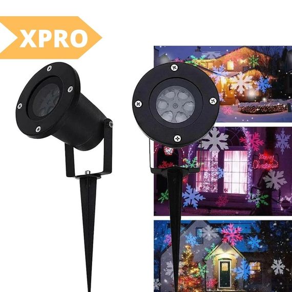 Лазерний проектор кольорові сніжинки XPRO Star Shower COLOR № WP2 кольоровий (GR-65_260) | Зображення 1