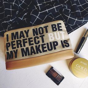 Косметичка дорожня жіноча Lovely I may not be perfect but my makeup is 26x15x8 см