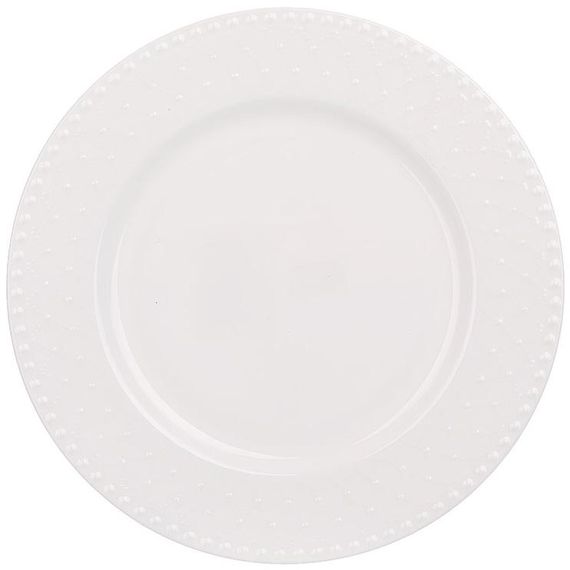 Набір 6 обідніх тарілок Grace Ø21см, біла порцеляна