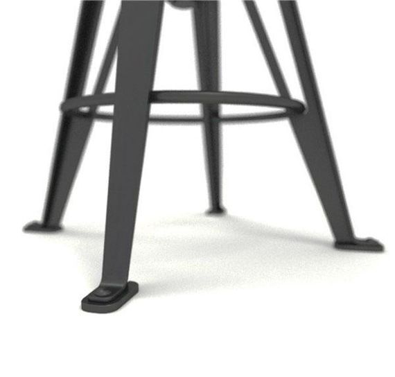 Стілець напівбарний Gazelle Black Back Loft чорний зі спинкою, з гвинтовим регулюванням висоти, в стилі лофт | Зображення 3