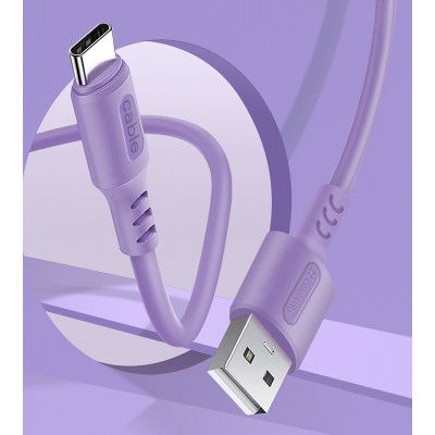 Дата кабель USB 2.0 AM to Micro 5P 1.0m soft silicone violet ColorWay (CW-CBUM044-PU) | Зображення 4