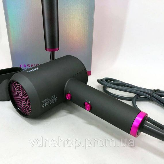 Портативний фен для сушіння VGR V-400 2000 Вт, Фен для волосся з дифузором об'ємної укладки TD-21 | Зображення 3