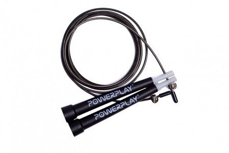 Скакалка швидкісна PowerPlay 4202 Ultra Speed Rope Чорна (2,9m.) | Зображення 2