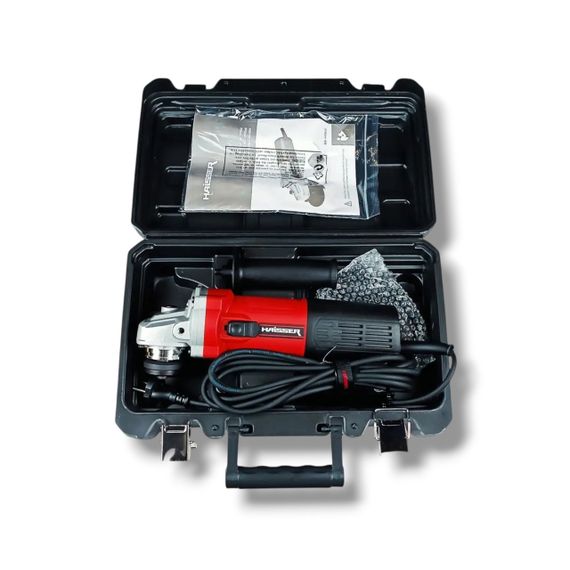 Кутова шліфмашина, болгарка HAISSER GA-14SEC, 1400 Вт, Ø125 мм, регулювання обертів, кейс
