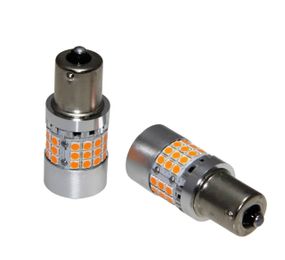 Комплект світлодіодних ламп LED Qline 1156 (P21W) Amber CANBUS BA15S (2 шт.)