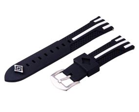 Силіконовий ремінець Primo Dart для годинника Asus ZenWatch 2 (WI501Q) - Black&White