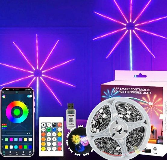 Эффектный светильник Фейерверк 28Key Kit BT ∙ Светомузыка с пультом и Bluetooth | Зображення 5