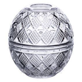 Серветниця на стіл кухонна Ø15 см серветниця скляна кругла кругла у формі яйця HP-4-110