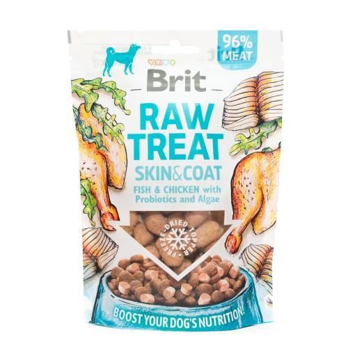 Лакомство для собак Brit Raw Treat freeze-dried Skin and Coat для кожи и шерсти, рыба и курица, 40 г | Зображення 4