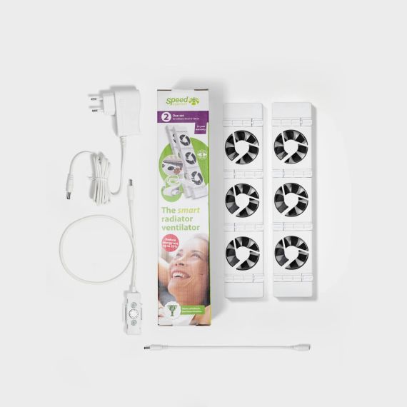 Комплект вентиляторов для радиатора SpeedComfort Duo, белый — больше тепла при меньших затратах