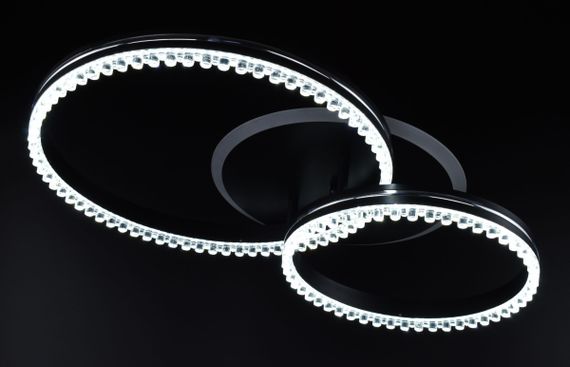 Люстра світлодіодна стельова LED світильник для квартири на стелю лед з пультом 26522 Чорний 12х40х61 см. | Зображення 3