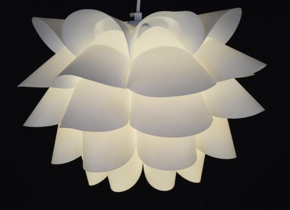 Люстра підвісна на 1 лампочку 27928 Білий 30-170х40х40 см. | Зображення 6