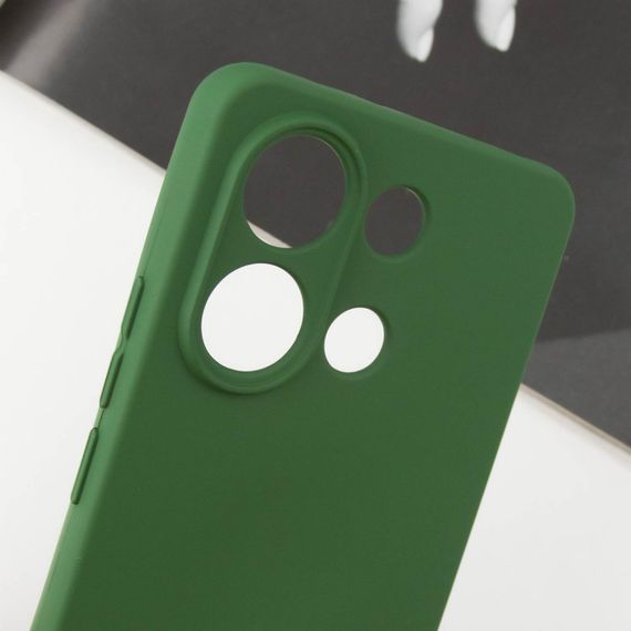 Чехол Silicone Cover Lakshmi Full Camera (AA) для Xiaomi Redmi Note 13 5G Зеленый / Dark green | Зображення 3