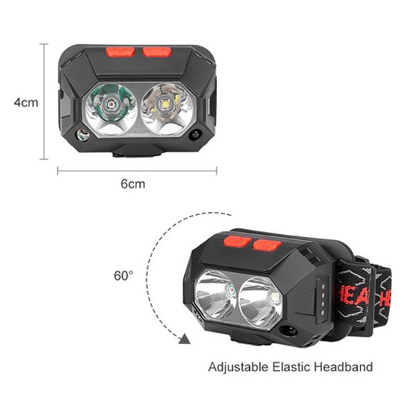 Ліхтар налобний акумуляторний XPG з зарядкою та датчиком руху | Зображення 6