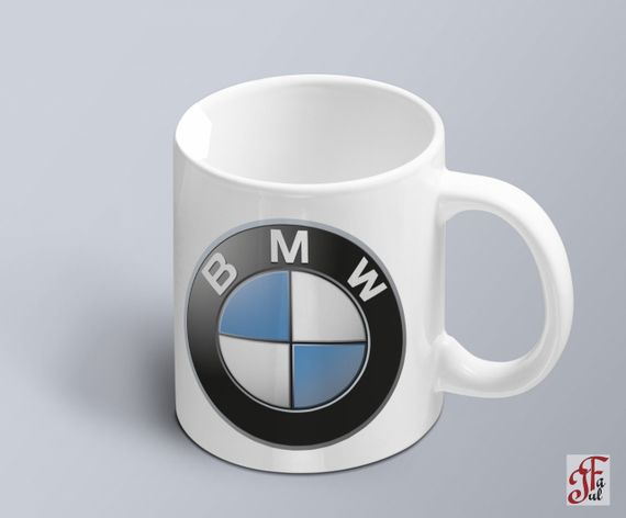 Чашка с принтом авто логотип  BMW  (02010102028)