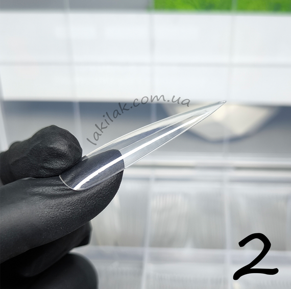 Гелеві тіпси для нарощення довгий стилет 24шт