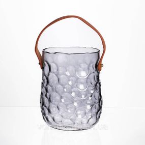 Ваза сумочка с ручкой 13×9.5×18 см декоративная Серый HP-19-153-5