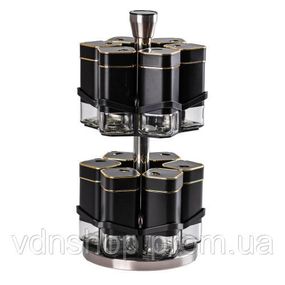 Набор для специй карусель на подставке 12 баночек по 120 мл HP531T1026HJ