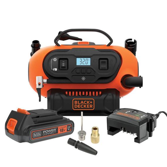 Компрессор автомобильный аккумуляторный BLACK+DECKER BDCINF18N | Зображення 1