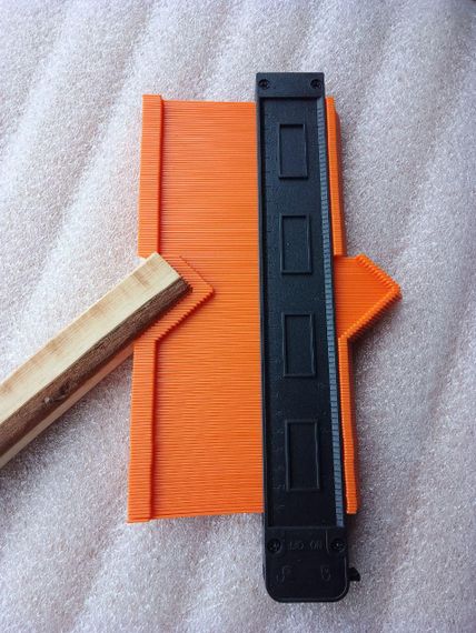 Будівельний шаблон для перенесення контурів, довжина 25см, глибина 6см, з фіксатором | Зображення 1