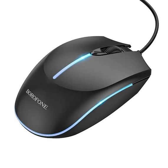 Миша провідна BOROFONE BG10, Black, Box | Зображення 1