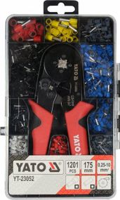 Набір кліщі затискання втулкових наконечників 0.25-10мм² 1200шт YATO YT-23052
