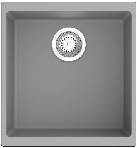 Гранітна мийка Fabiano Navio 43x46 Grey Metallic 8221.301.1700