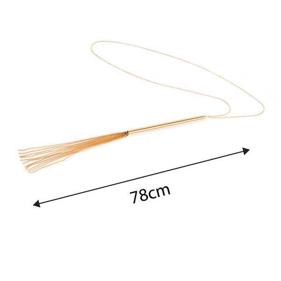 Цепочка-плеть на шею Bijoux Indiscrets MAGNIFIQUE Necklace Whip - Gold, украшение для тела | Зображення 5