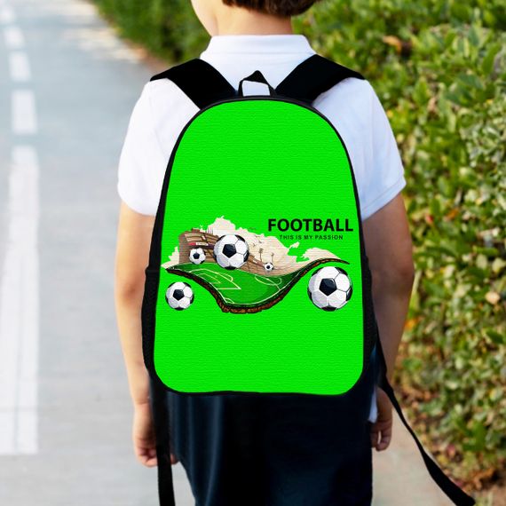 Рюкзак детский для футболиста 34х27см,городской ранец для мальчика футбол (00461)