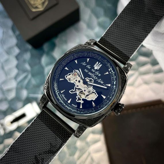 Чоловічий годинник Awarder 021-3D Де би не був All Black Mesh | Зображення 4