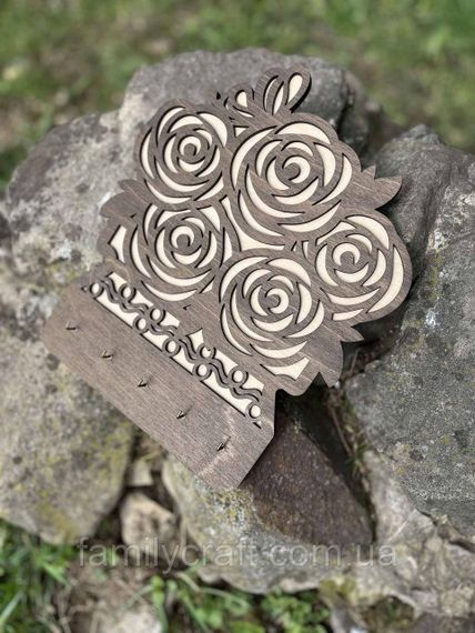 Настенная ключница из дерева Деревянный органайзер для ключей Держатель для хранения Персонализация | Зображення 3