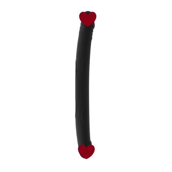 Фалоімітатор двосторонній Dorcel Real Double Do Black, діаметр 4 см, довжина 42 см Sex Aura