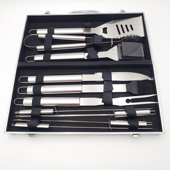 Набор для барбекю 10 предметов, чемодан металлический