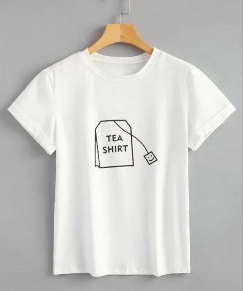 Футболка женская с принтом повседневная XL Белая