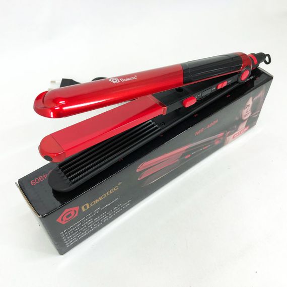 Плойка гофре 2 в 1 Domotec MS-4909, чорно-червоний, стайлер для завивки, стайлер для укладання | Зображення 9