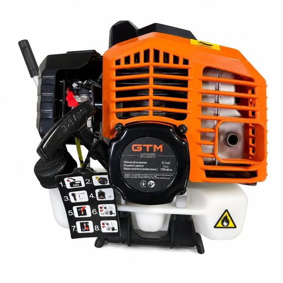 Мотокоса бензинова GTM BCI52U (51.7 см3, 2 к.с., 1.45 кВт, 7.2 кг) | Зображення 4