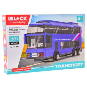 Конструктор ТРАНСПОРТ Туристичний автобус 381 дет. PL-921-382 IBLOCK в коробці (6905383370273)