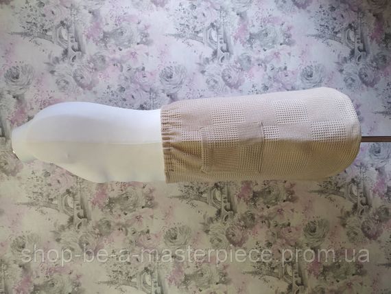Набір банний вафельний чоловічий Кілт короткий р.46 - 52 та рушник банний 70*140 см бежевий у сауну 02326 | Зображення 1