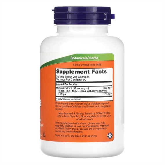 Dopa Mucuna - 180 vcaps | Зображення 1