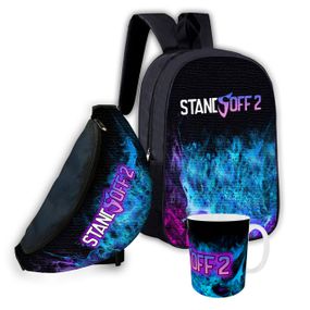 Набір дитячий Standoff 2 рюкзак 36х27см сумка-бананка, кружка з принтом для хлопчика (01594)