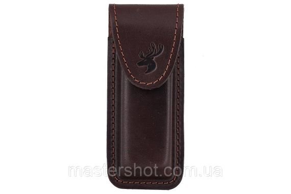 Подсумок чохол для магазину Форт-12 формований B на липучці шкіра коричневий