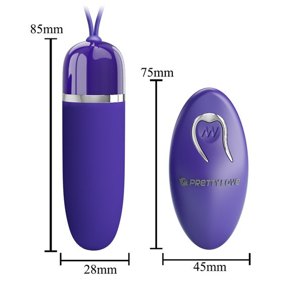ВІбропуля з пультом керування PRETTY LOVE darlene - Youth, 12 vibration functions Wireless remote co | Зображення 4