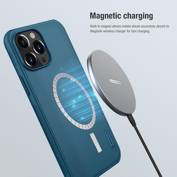 Чохол Nillkin Matte Magnetic Pro для Apple iPhone 13 Pro Max (6.7") Синій / Blue | Зображення 4