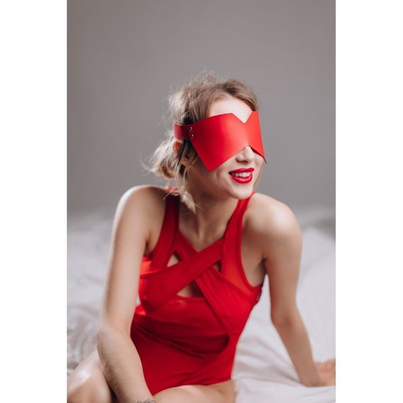 Маска на глаза MD3 RED полиуретан Sex Aura | Зображення 2