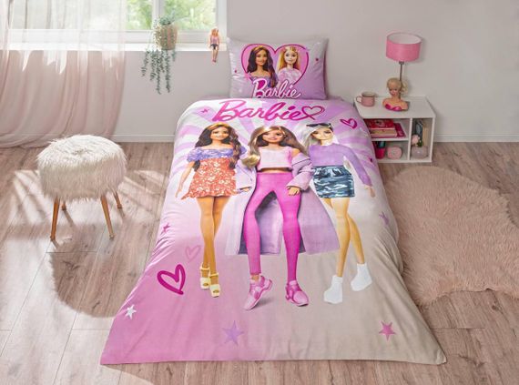 Постельное белье TAC Disney 160×220 см Barbie Shine