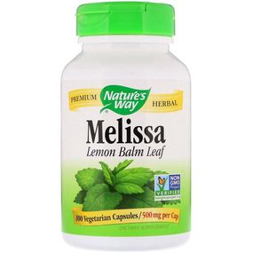 Комплекс для профілактики нервової системи Nature's Way Melissa Lemon Balm Leaf 500 mg 100 Veg Caps