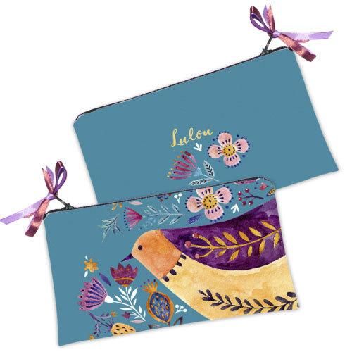 Косметичка жіноча Птичка 20х12 см (K_FFL029)