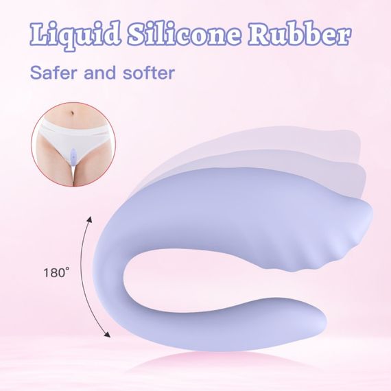 Вібратор для пар Every Night Toys Anthea з пультом, лавандовий, 19,8 х 6,3 см sexstyle | Зображення 6