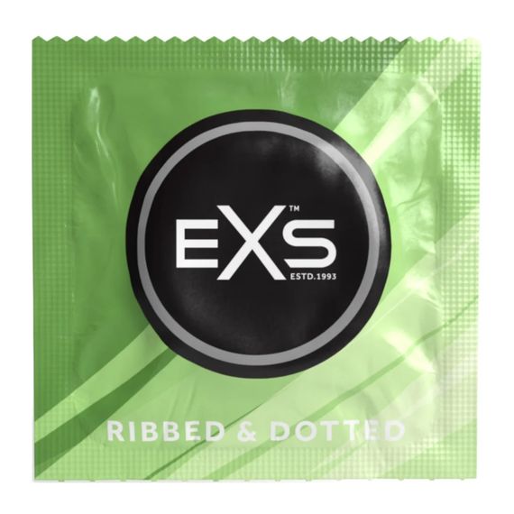 Презерватив - EXS Ribbed And Dotted Condom, 1 шт.