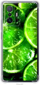 Чохол на Xiaomi 11T Зелені часточки лимона "852sp-2487-2448"